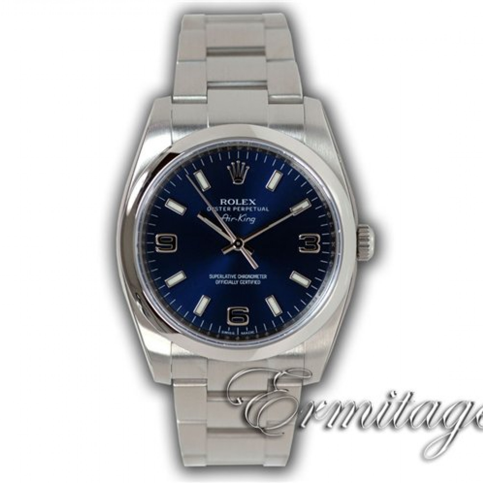 Rolex Air King 114200 Steel with Blue Dial Year 2011